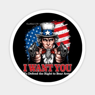 Uncle Sam I Want You Guns Magnet